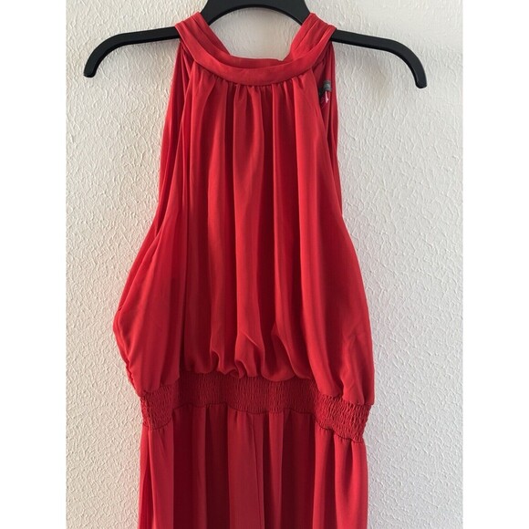 Vince Camuto Halter Tie-Back Wide-Leg Jumpsuit Red Christmas party formal XL - Picture 8 of 15